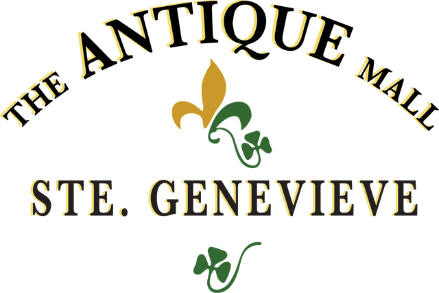 Logo for The Antique Mall Ste. Genevieve featuring a fleur-de-lis design.